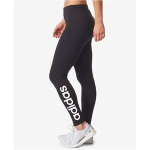 Adidas black spell out logo leggings